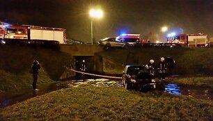 Avarija Klaipėdoje ties vadinamu Baltijos žiedu. 