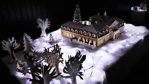 Meduolinis Žagarės miestelis, eksponuojamas Žagarės dvaro rūmuose