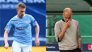 Kevinas De Bruyne ir Josepas Guardiola