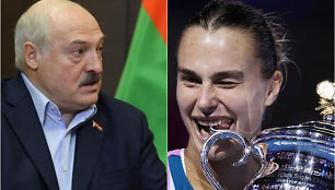 Aliaksandras Lukašenka ir Aryna Sabalenka