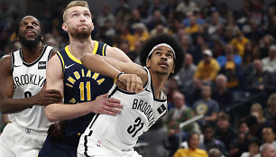 Domantas Sabonis su &bdquo;Indiana Pacers&ldquo; po pratęsimo įveikė &bdquo;Brooklyn Nets&ldquo; komandą. 