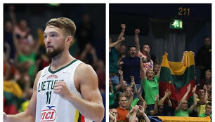 Domantas Sabonis ir Lietuvos rinktinės aistruoliai
