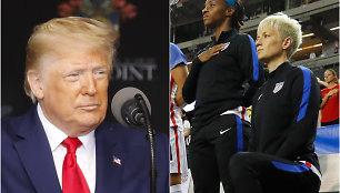 Donaldas Trumpas ir Megan Rapinoe