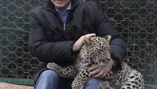 Vladimiras Putinas su leopardu