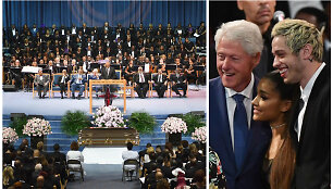 Į Arethos Franklin laidotves atvyko ir Billas Clintonas, ir Ariana Grande su sužadėtiniu Pete'u Davidsonu
