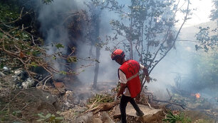 Nelaimės vieta Kenijoje / Kenya Red Cross / via REUTERS