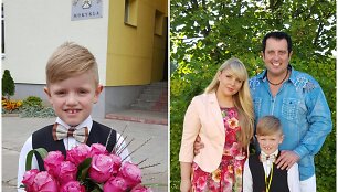 Rytis Cicinas su Neringa Kavaliauskaite ir sūnumi Adu
