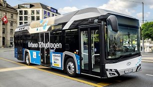 Kaune ir Vilniuje pirmą kartą riedės vandeniliu varomas autobusas