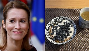 Kaja Kallas pasidalino savo pusryčių nuotrauka: valgo „ne rusus“, o dribsnius