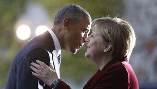 Barackas Obama ir Angela Merkel