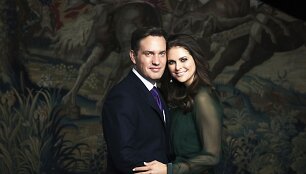 &Scaron;vedijos princesė Madeleine su sužadėtiniu Christopheriu O'Neillu