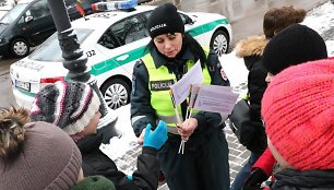 Policijos akcijos Telšiuose akimirka