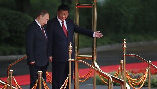 Rusijos prezidentas Vladimiras Putinas ir Kinijos prezidentas Xi Jinpingas