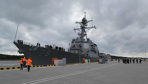 Ketvirtadienio vakarą Klaipėdos uoste, centriniame terminale prisi&scaron;vartavo JAV karo laivas &bdquo;USS OSCAR AUSTIN&ldquo;.