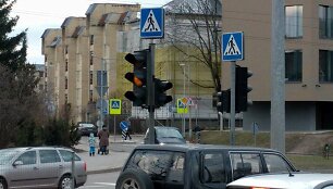Sugedęs &scaron;viesoforas Vilniaus T.Narbuto gatvėje