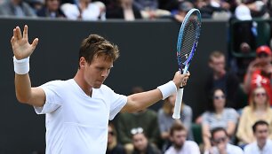 Toma&scaron;as Berdycha paskutinis žengė į Vimbldono ketvirtfinalį