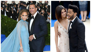 Jennifer Lopez ir Alexas Rodriguezas bei Selena Gomez ir The Weeknd