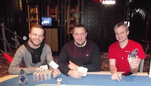 Aleksandras Rusinovas (kairėje), Arūnas Jocius (centre) ir Zigmas Pekarskas / organizatorių nuotr.