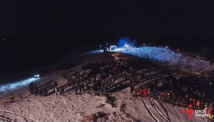 Halls Winter Rally 2015" iš paukščio skrydžio