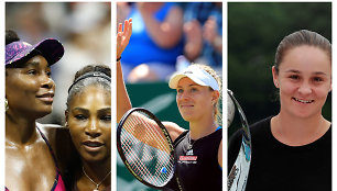 Seserys Williams, Angelique Kerber ir Ashleigh Barty