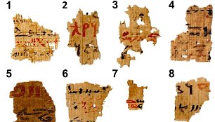 12 papiruso fragmentų, kuriuos tyrinėjo Danijos mokslininkai