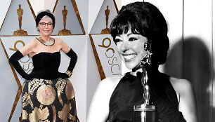 Rita Moreno su ta pačia suknele 2018 ir 1962 metais