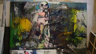 &Scaron;ančių repas  2015,  190x270,  drob. akrilas, aliejus
