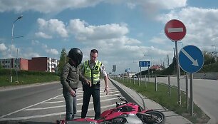 Sulaikytas motociklininkas