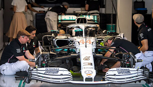 &bdquo;Mercedes&ldquo; komandos bolidų specialus dažymas F1 Vokietijos GP