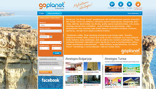 „Go Planet Travel“ interneto puslapis