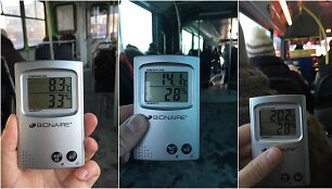 Temperatūra Kauno vie&scaron;ajame transporte