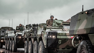 Lenkijos 15-osios mechanizuotosios brigados karių atvykimas į Lietuvą