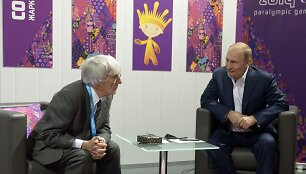 &bdquo;Formulės-1&ldquo; vadovo Bernie Ecclestone'as ir Vladimiras Putinas