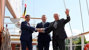 Trys merai (i&scaron; kairės): Darius Jasaitis, &Scaron;arūnas Vaitkus ir Vytautas Grubliauskas 