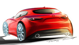 &bdquo;Mazda 3&ldquo; eskizas