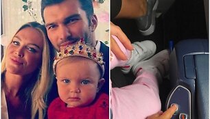 Žilvinas Tratas ir Julija Lubičanskaja su dukra Lukerija
