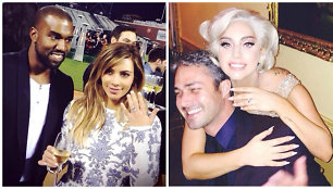 Kanye Westas ir Kim Kardashian, Lady Gaga ir Tayloras Kinney , Joe Manganiello ir Sofia Vergara