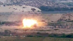 &bdquo;Hamas&ldquo; paskelbė video, kaip jos nariai gadina Izraelio pasienio apsaugą