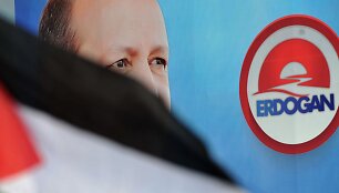 Turkijos premjero Recepo Tayyipo Erdogano rinkimų kampanija