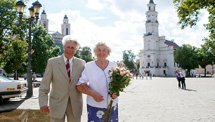 Deimantinės vestuvės Kauno rotušėje