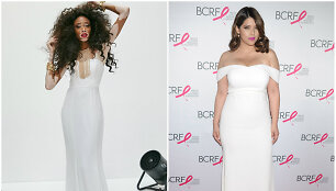 Winnie Harlow (kairėje) ir Denise Bidot (de&scaron;inėje)