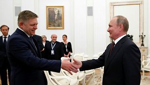 Robertas Fico ir Vladimiras Putinas