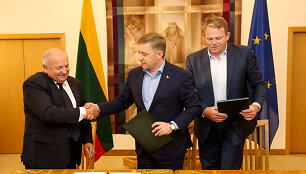 Vytautas Kamblevičius, Ramūnas Karbauskis, Andrius Palionis