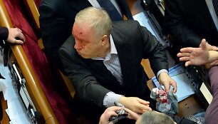 Deputatų mu&scaron;tynės Ukrainos parlamente 
