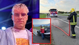 Lukas Karalius pateko į avariją