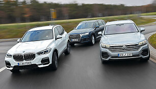 &bdquo;Auto Bild&ldquo; palygino BMW X5, Audi Q7 ir &bdquo;Volkswagen Touareg&ldquo; 