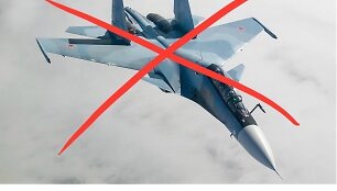 Sunaikintas Rusijos naikintuvas Su-30SM