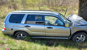 &bdquo;Subaru Forester&ldquo; avarija Utenos pakra&scaron;tyje
