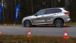 Automobilių stabdymo testai šalia Druskininkų