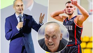 Mindaugas Balčiūnas, Rimas Kurtinaitis ir Dominykas Domarkas